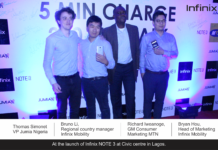 Infinix Unveils 5 minutes fast charge smartphone ‘NOTE 3’ in Nigeria, partners JUMIA, MTN-marketingspace.com.ng