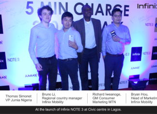 Infinix Unveils 5 minutes fast charge smartphone ‘NOTE 3’ in Nigeria, partners JUMIA, MTN-marketingspace.com.ng