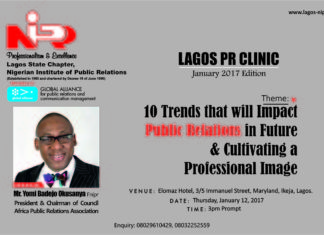 YBO To Speak At January Edition Of Lagos PR Clinic-marketingspace.com.ng