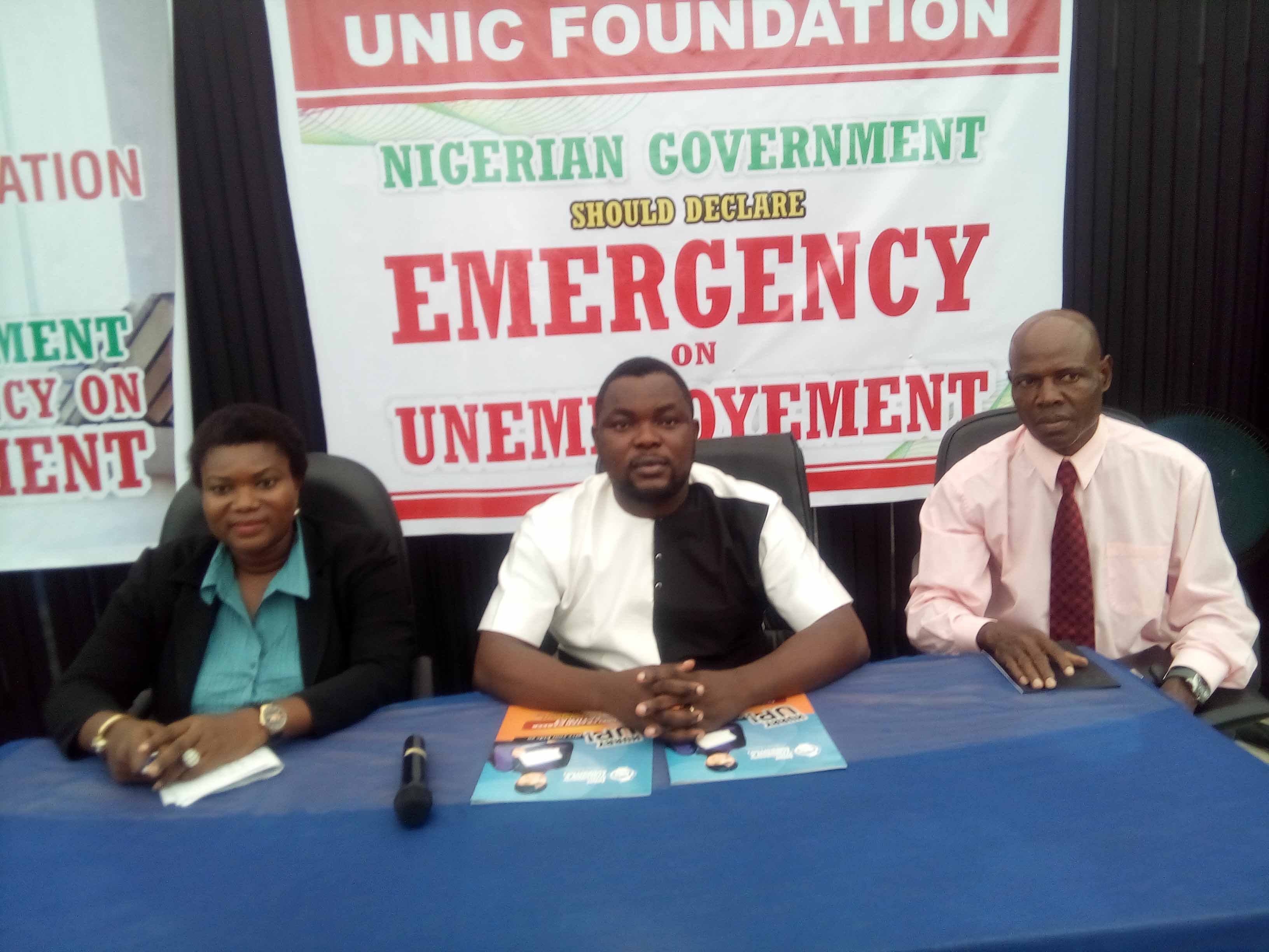 UNIC Foundation Urges FG To Declare State Of Emergency On Unemployment-marketingspace.com.ng