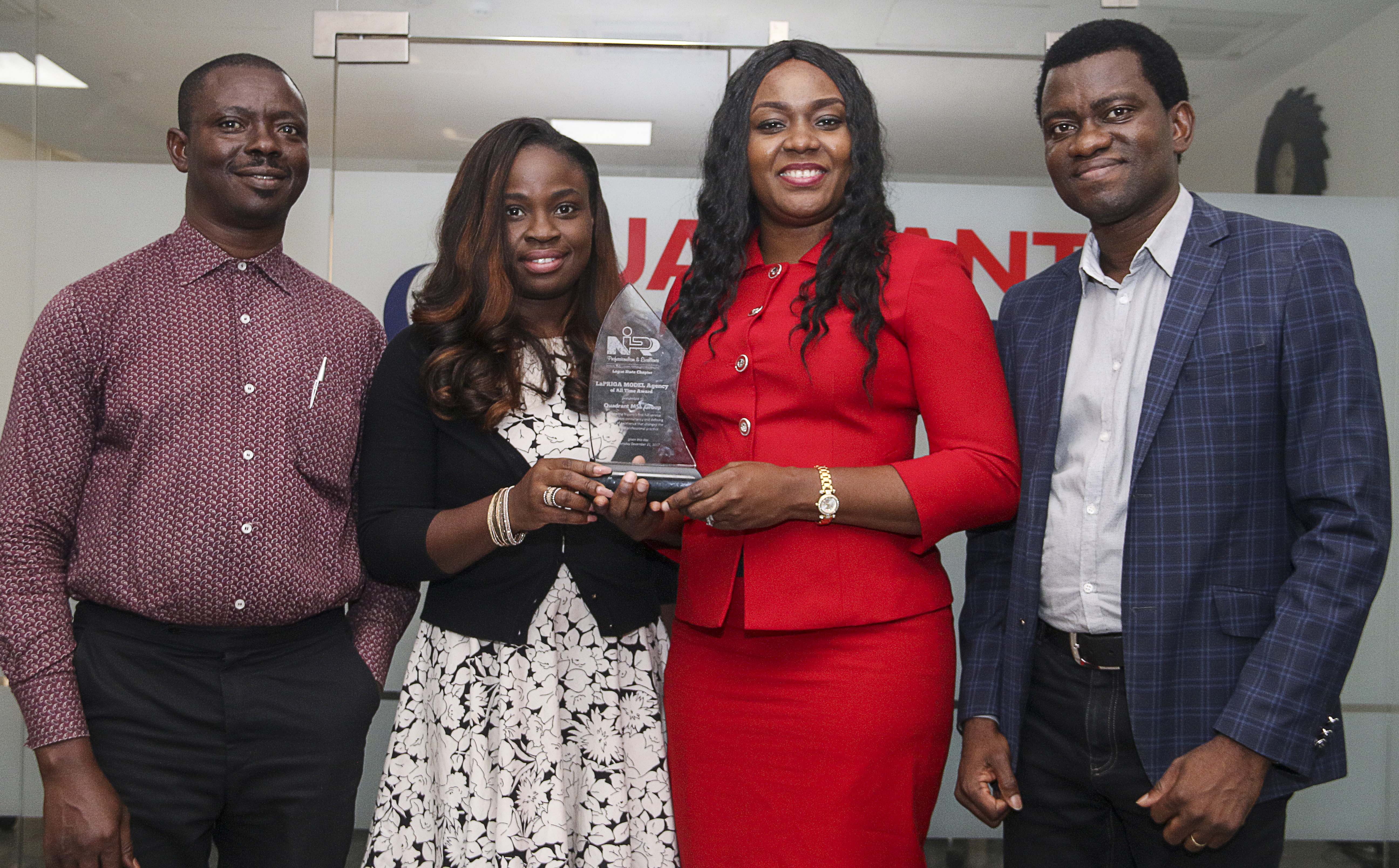  Quadrant MSL Wins LaPRIGA Model Agency Of All Time Award-marketingspace.com.ng