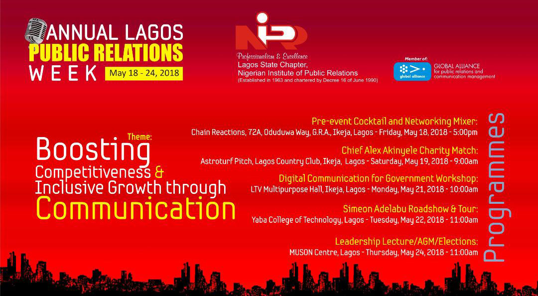  Lagos Chapter Unveils Lagos PR Week 2018 Programmes-marketingspace.com.ng