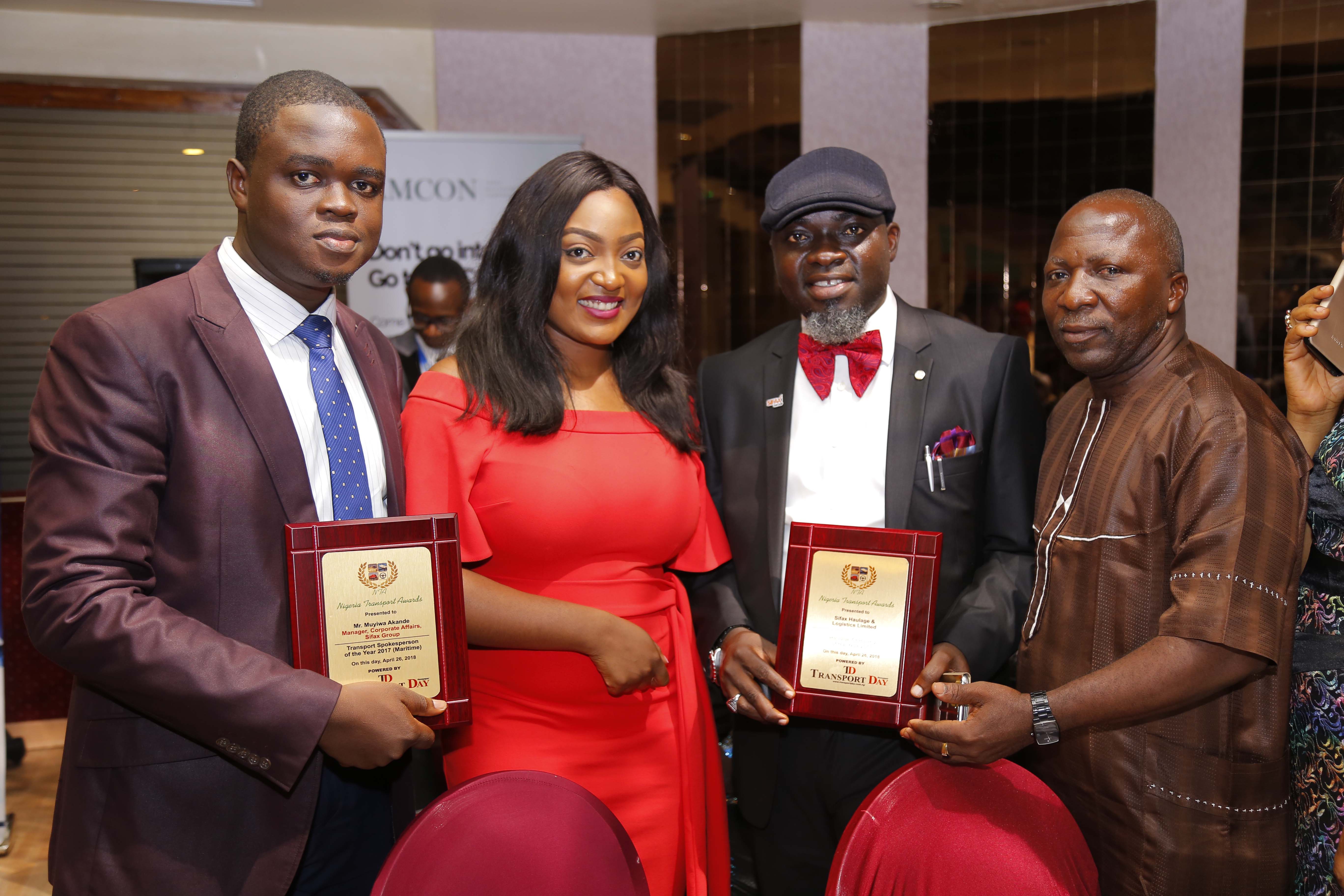 SIFAX Haulage, Corporate Affairs Manager Win Awards-marketingspace.com.ng