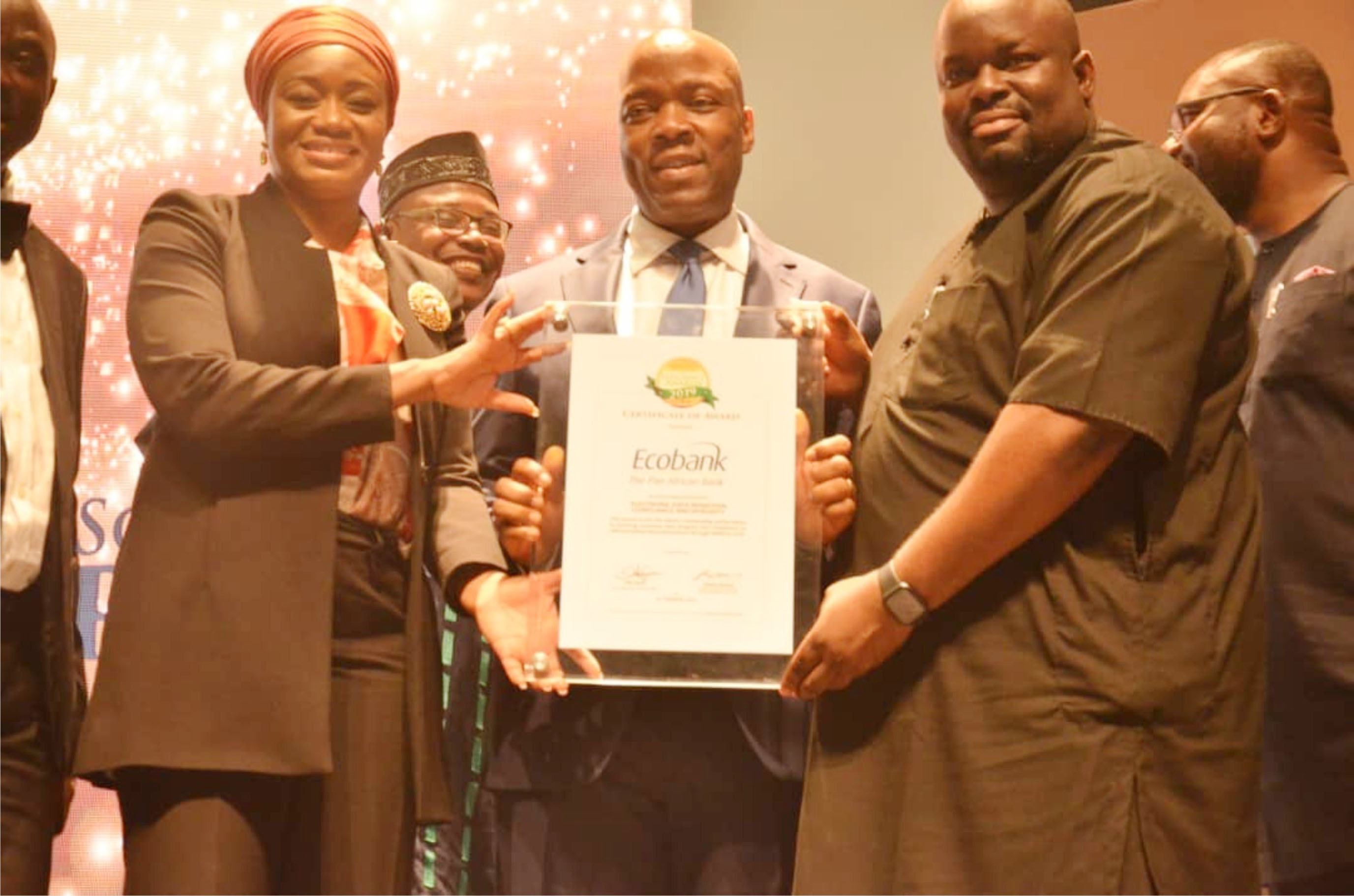 Ecobank Wins CBN/NIBSS Award For Data Integrity-marketingspace.com.ng