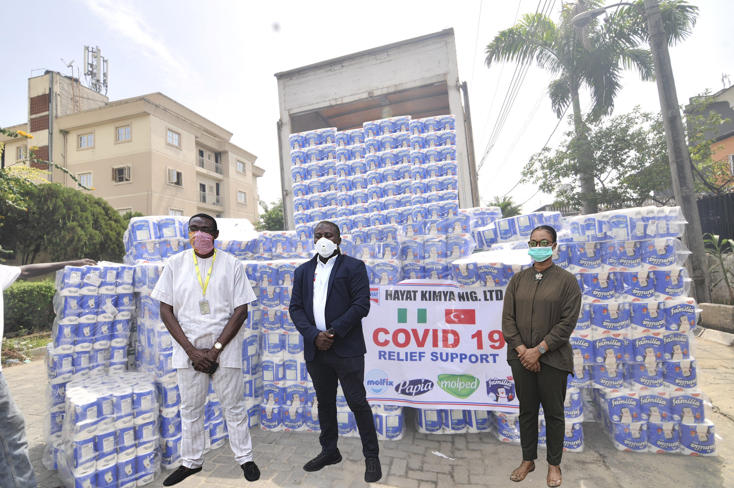 Covid-19: Hayat Kimya Nigeria Supports Lagos And Ogun With Truckloads Of Hygienic Products-marketingspace.com.ng