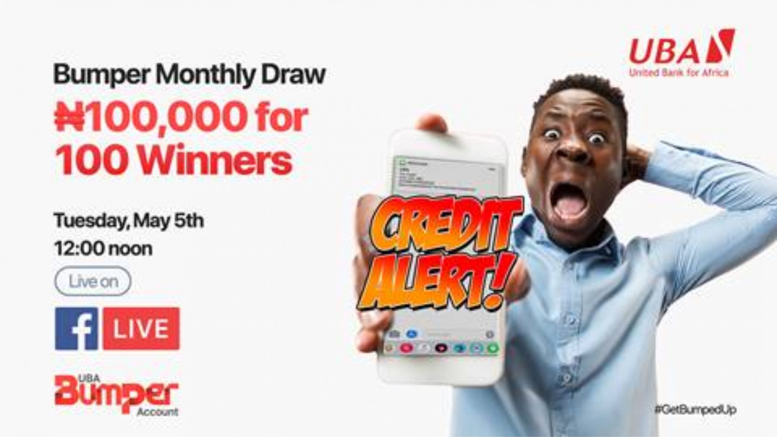 UBA Rewards 100 Customers With N100,000 Amid COVID 19 Meltdown-marketingspace.com.ng