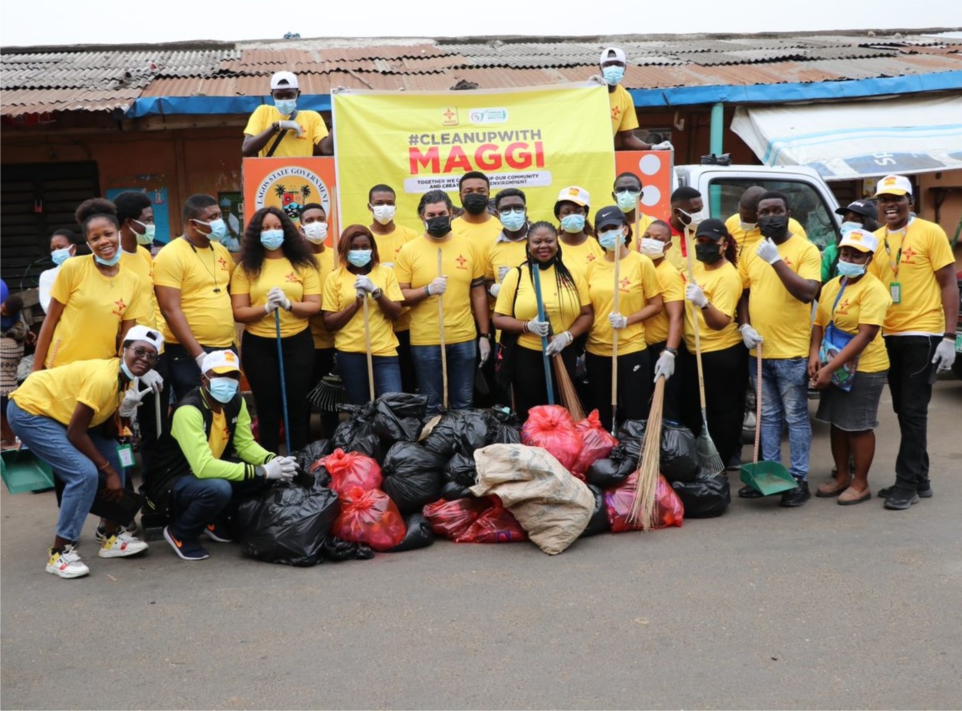 MAGGI Partners Africa Cleanup Initiative To Clean Up Agege Market-marketingspace.com.ng