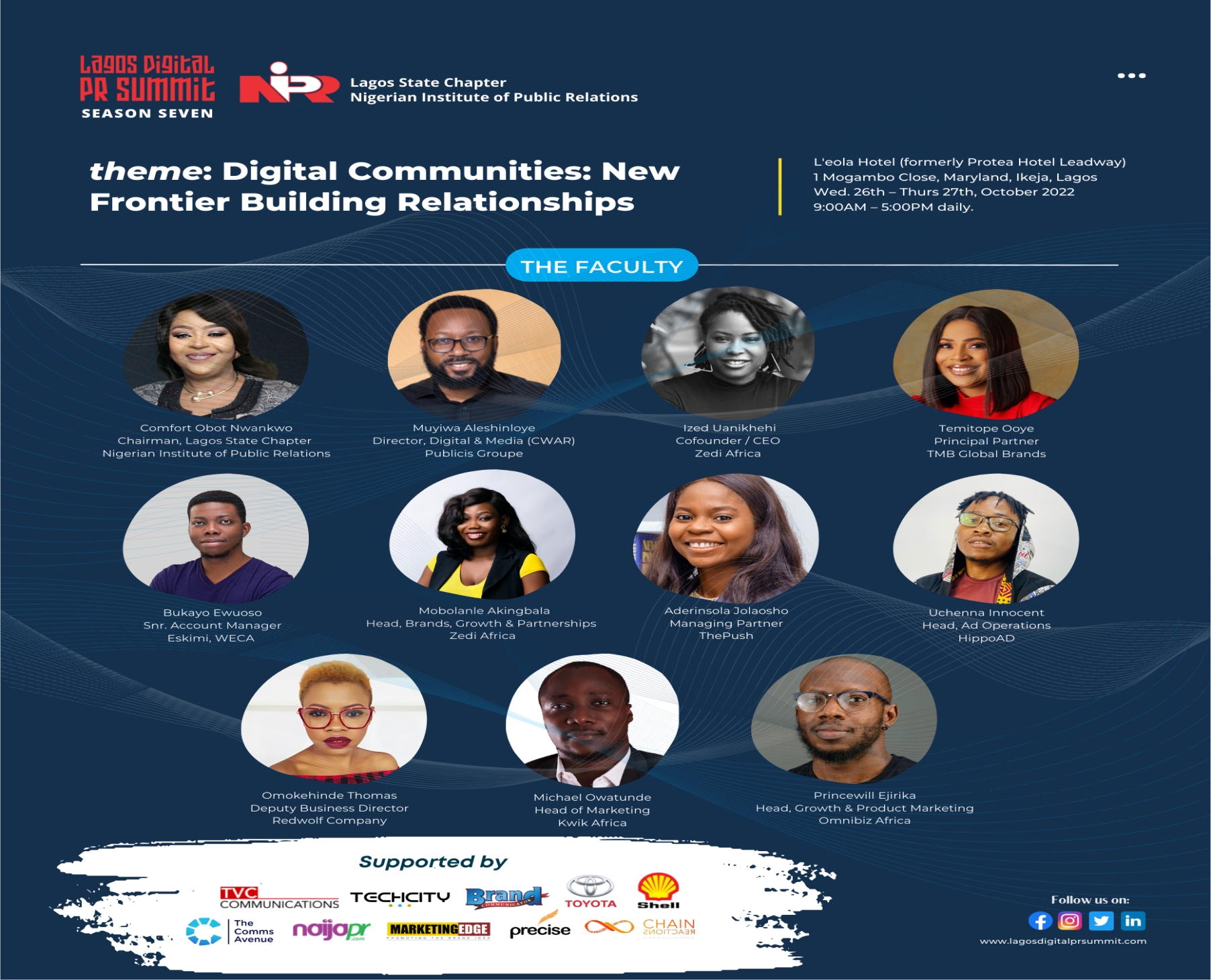 NIPR Unveils 7th Lagos Digital PR Summit Faculty-marketingspace.com.ng