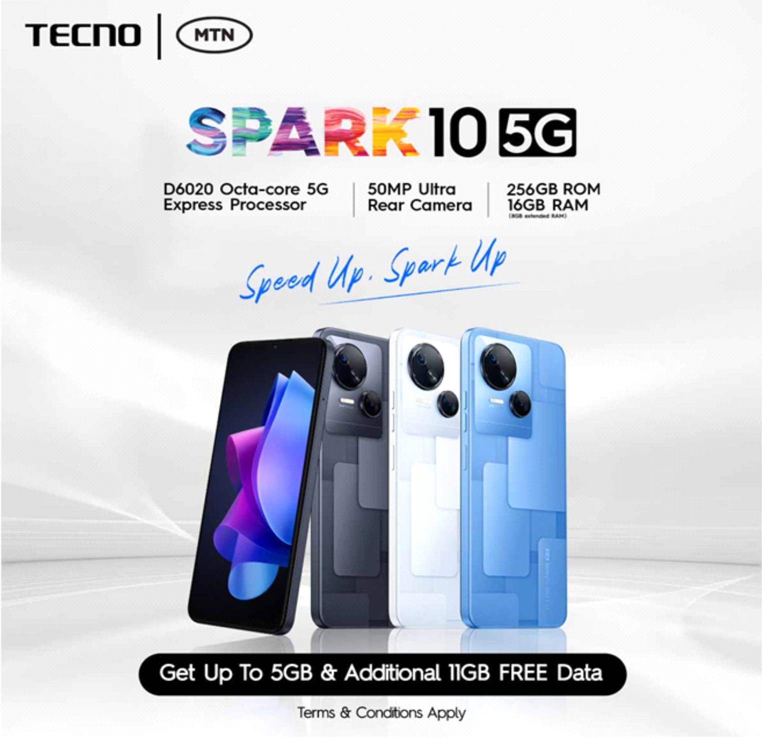 TECNO Partners MTN to Launch SPARK 10 5G Smartphone-marketingspace.com.ng