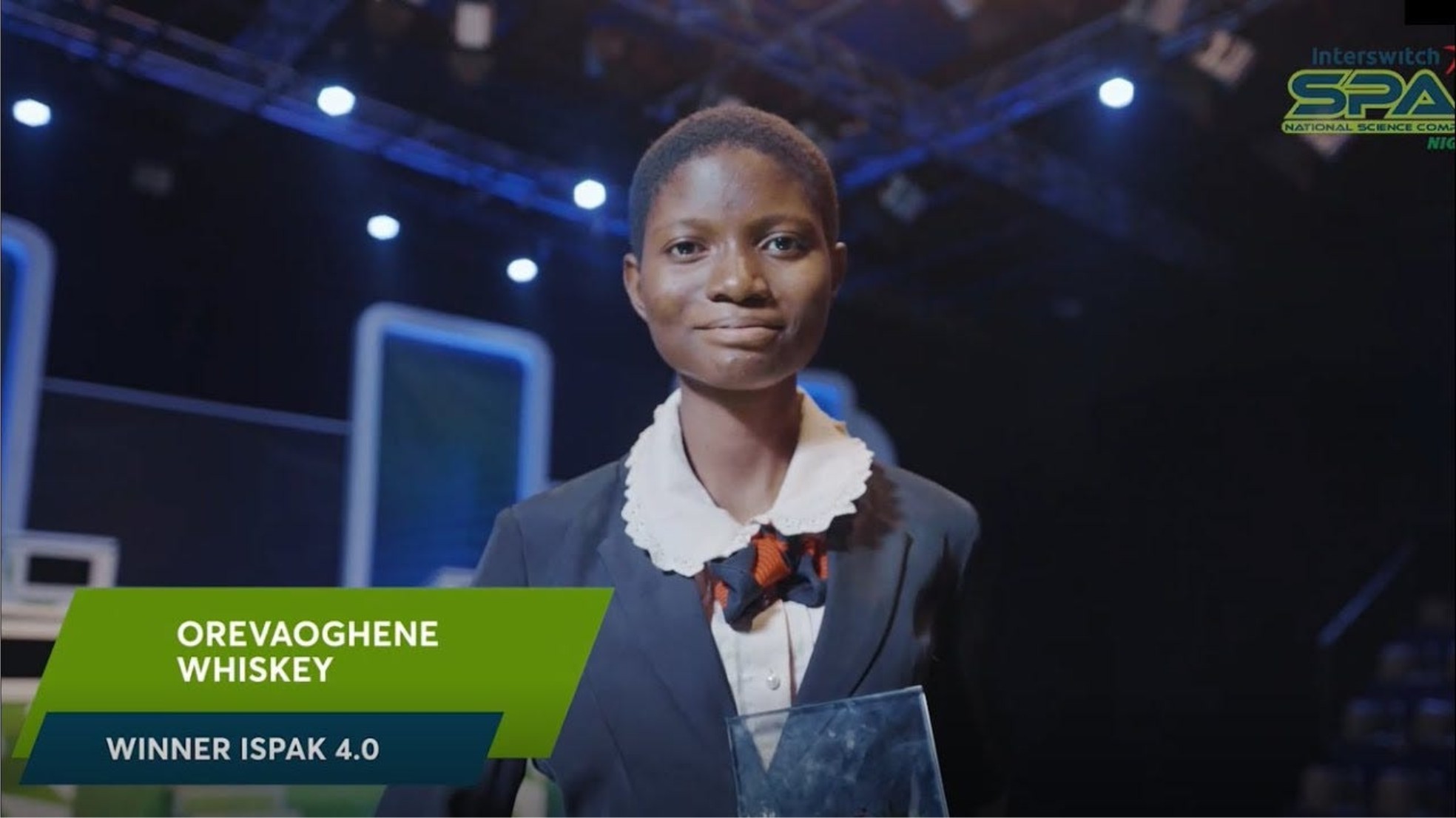 InterswitchSPAK 4.0 Winner, Orevaoghene Whiskey Shines Bright With All A1s In WASSCE-marketingspace.com.ng