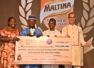 Nasarawa Teacher, Esomnofu Ifechukwu Emerges 2024 Maltina Teacher Of The Year, Wins N10 Million Grand Prize-marketingspace.com.ng