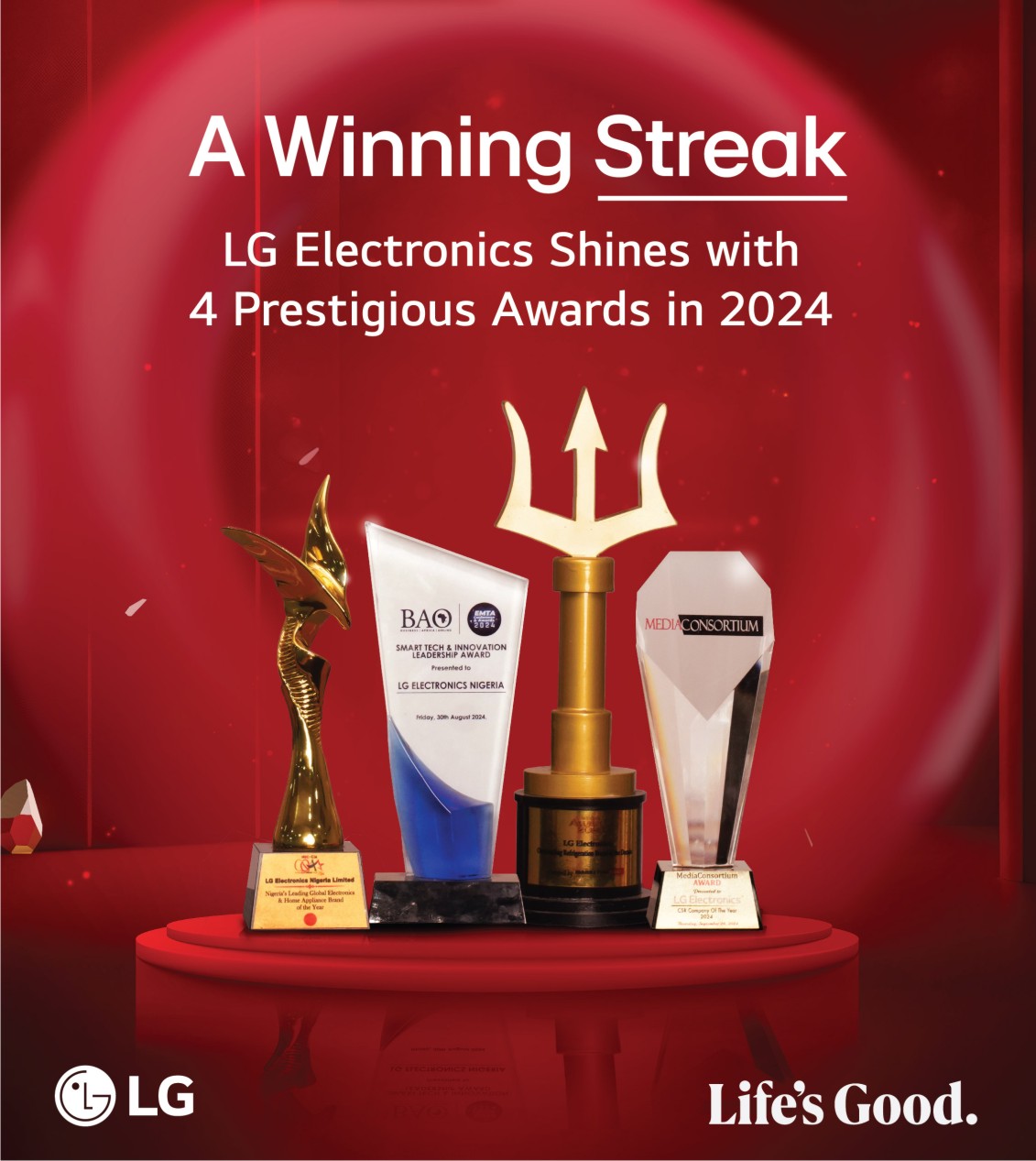 Recognizing Excellence: LG Electronics Nigeria Shines In 2024 With Innovation-Driven Accolades-marketingspace.com.ng