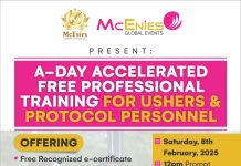 Mcenies Global Event Protocols Offers Free Training On Professional Work Ethics For Ushers And Protocol Personnel-marketingspace.com.ng