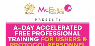 Mcenies Global Event Protocols Offers Free Training On Professional Work Ethics For Ushers And Protocol Personnel-marketingspace.com.ng