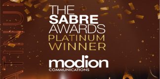 Modion Communications Becomes First Nigerian PR Agency To Win A Platinum SABRE Award-marketingspace.com.ng